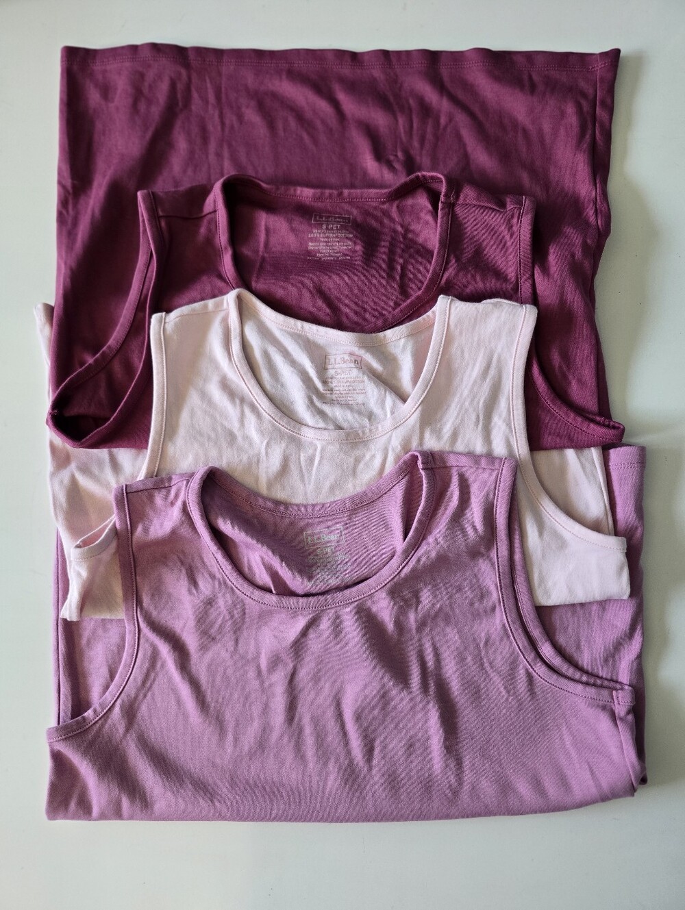 L.L. Bean Bundle Of 3 Pima Cotton Tank Top S PET NWOT